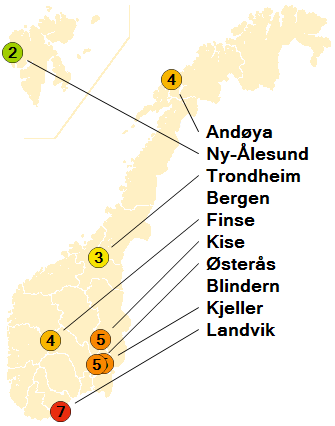 Kart med UV-indeks